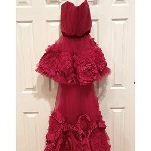 Marchesa Notte Red Evening dress